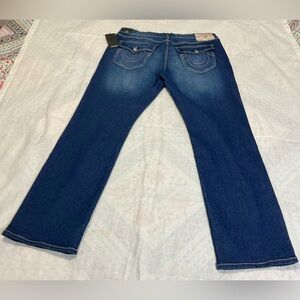 TRUE RELIGION RICKY SN FLAP STRAIGHT  700225  RELAXED JEANS  MENS 36X34 NEW